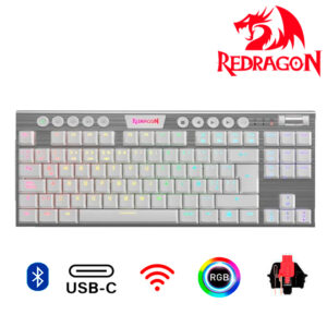TECLADO REDRAGON HORUS TKL WHITE K621W-RGB SWITCH RED LED-RGB