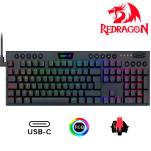 TECLADO REDRAGON HORUS FS BLACK RGB K619-RGB-SP WIRED SWITCH RED RGB
