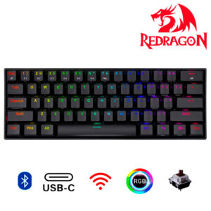 TECLADO REDRAGON DRACONIC K530-RGB BLACK MECANICO SWITCH BROWN