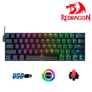 TECLADO REDRAGON DRAGONBORN K630RGB BLACK MECANICO SWITCH RED