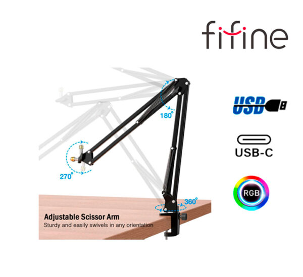 SOPORTE DE BRAZO FIFINE CS1 PARA MICROFONO AJUSTABLE
