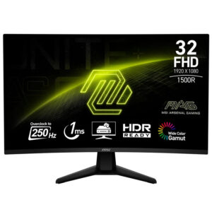 MONITOR MSI MAG 32C6X 31.5" FHD 250HZ CURVO FHD VA 1MS HEADPHONE-OUT