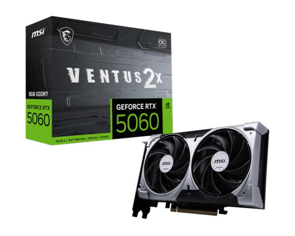 TARJETA DE VIDEO MSI RTX 5060 8GB VENTUS 2X OC GDDR7 PCIex 5.0