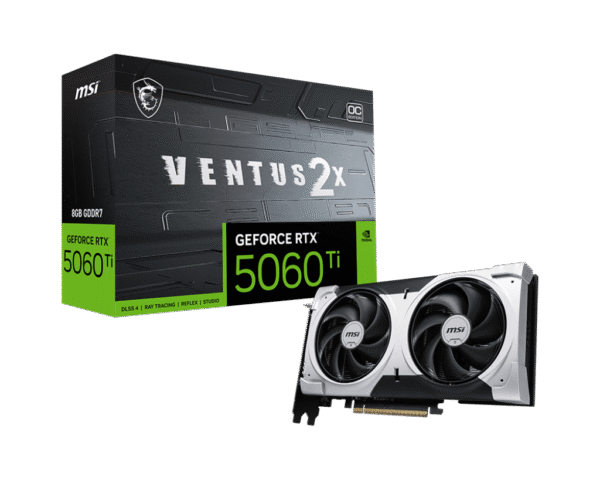TARJETA DE VIDEO MSI RTX 5060TI 8GB VENTUS 2X OC PLUS GDDR7 PCIex 5.0