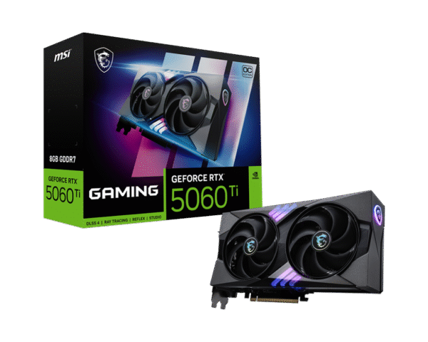 TARJETA DE VIDEO MSI RTX 5060TI 8GB GAMING OC GDDR7 PCIex 5.0