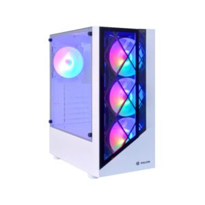 CASE HALION DRAGON CR15 WHITE 500W GAMER 4FAN RAINBOW V/TEMP
