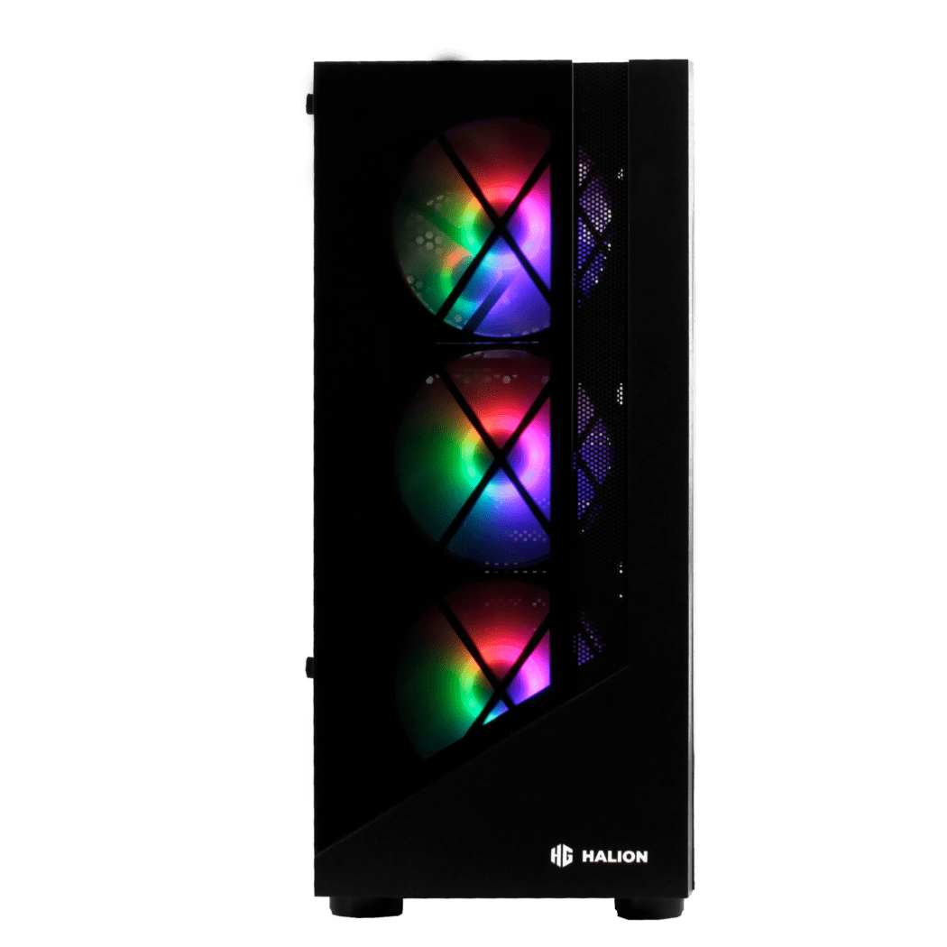 CASE HALION DRAGON CR15 BLACK 500W GAMER 4FAN RAINBOW V/TEMP - Imagen 4