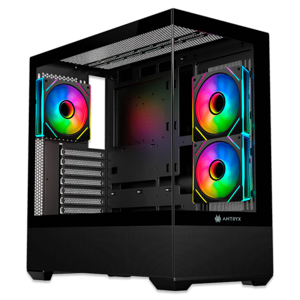 CASE ANTRYX FX 740 BLACK 4 FAN ARGB S/FUENTE ATX
