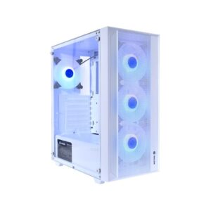 CASE HALION TORNADO 04 WHITE 600W GAMER REAL MESH 4FAN ARGB