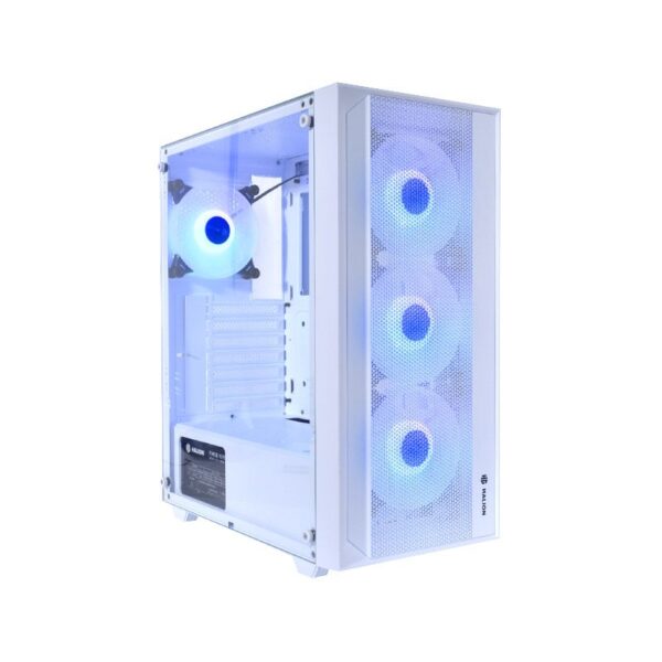 CASE HALION TORNADO 04 WHITE 600W GAMER REAL MESH 4FAN ARGB