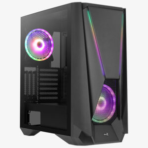 CASE AEROCOOL VISOR G BK V1 FAN X2 S/FUENTE ATX