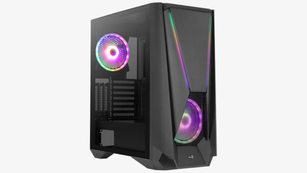 CASE AEROCOOL VISOR G BK V1 FAN X2 S/FUENTE ATX