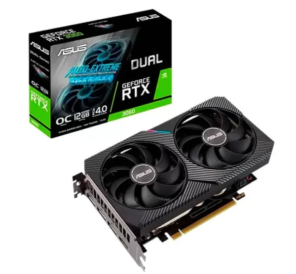 TARJETA DE VIDEO ASUS RTX 3060 12GB V2 OC BLACK GDDR6 DUAL