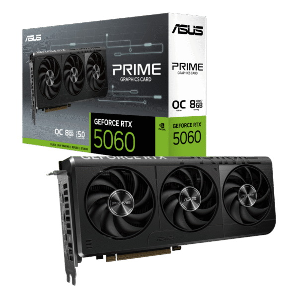 TARJETA DE VIDEO ASUS RTX 5060 8GB PRIME 3X OC GDDR7 PCIex 5.0